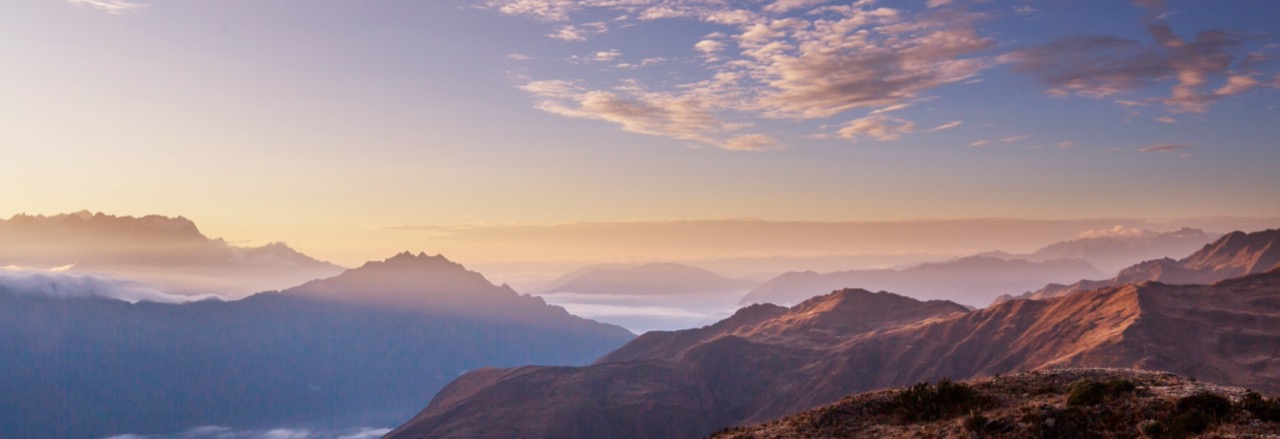 Beautiful mountains landscape in the Andes (or the Southern Cordilleras) in Peru